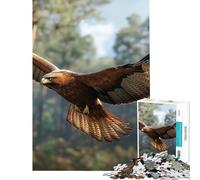 Puzzle da 1000 pezzi con aquila in volo sulla foresta sfida per l'intelligenza gioco coinvolgente regalo di compleanno regalo per il Secret Santa (dimensioni 38x52cm)