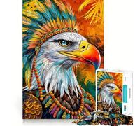 Puzzle da 1000 pezzi con aquile colorate per ragazzi, gioco di logica, leggero e rilassante, taglio perfetto, regalo perfetto (38x52cm)