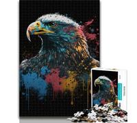 Puzzle da 1000 pezzi con aquile colorate, puzzle da 1000 pezzi per adulti, regalo, antistress, sfida difficile, migliora l'amore tra coppie, 50x75cm
