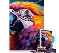 Puzzle da 1000 pezzi con ara dipinta per ragazzi, ideale per stimolare la memoria, ridurre lo stress e migliorare la coordinazione occhio-mano, con taglio liscio e design artistico (50x75cm)