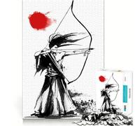 Puzzle da 1000 pezzi con arco e frecce da samurai in stile giapponese per adulti, ideale per migliorare la memoria, calmare la mente e stimolare la creatività (50x75cm)