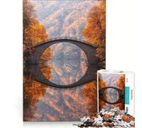 Puzzle da 1000 pezzi con arco in pietra e riflesso sul ponte gioco rompicapo rilassante e stimolante per l'intelletto ideale come regalo per tutta la famiglia 38x52cm