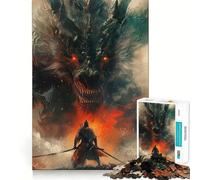 Puzzle da 1000 pezzi con arte di Samurai Drago Mostro per Adolescenti, Rafforza la Memoria, Divertimento Tranquillo, Bordo Di Qualità, (38x52cm)