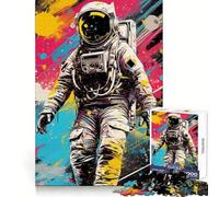 Puzzle da 1000 pezzi con arte graffiti astronautica per adulti, stimolante per la memoria, per il tempo libero e il divertimento, ad incastro, ideale come regalo di Natale (38x26cm)
