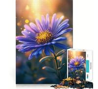 Puzzle da 1000 pezzi con aster viola al tramonto per ragazzi, ideale per stimolare la memoria, ridurre lo stress e creare un'atmosfera rilassante e artistica (38x52cm)