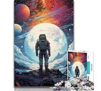 Puzzle da 1000 pezzi con astronauta alieno nello spazio, puzzle da 1000 pezzi per adulti e ragazzi, gioco intellettuale, collezione di artisti, belle arti, 50x75cm