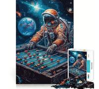Puzzle da 1000 pezzi con astronauta,calcio balilla,taglio preciso,arte,gioco stimolante per la mente,divertimento per il tempo libero,decorazione natalizia,regalo (38x26cm)