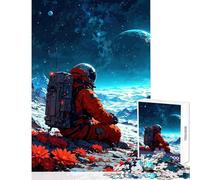 Puzzle da 1000 pezzi con astronauta che contempla lo spazio giocattoli fai da te regali per donne e uomini gioco educativo migliora l'amore tra coppie dimensioni 50x75cm