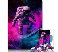 Puzzle da 1000 pezzi con astronauta che naviga nello spazio per adulti e ragazzi, giocattolo educativo intellettuale decomprimente, regalo di compleanno, regali, arte murale 50x75cm