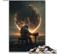 Puzzle da 1000 pezzi con astronauta che suona il pianoforte, perfetto per adolescenti, per rafforzare i legami familiari, rompicapo e regalo fai da te per la casa dimensioni 50x75cm