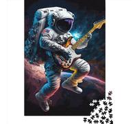 Puzzle da 1000 pezzi con astronauta che suona la chitarra, 854 quadrati, per adulti, puzzle di carta, gioco pratico, 38x26 cm/1000 pezzi