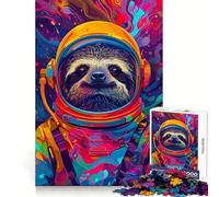 Puzzle da 1000 pezzi con astronauta e bradipo spaziale per adulti, ideale per la pratica della logica, il relax e il gioco lento, con bordi netti Un regalo significativo (38x26cm)