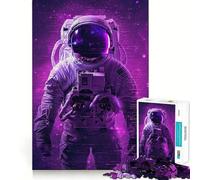 Puzzle da 1000 pezzi con astronauta e glitch cosmico,taglio preciso,arte,gioco stimolante per la mente,divertimento per il tempo libero,decorazione natalizia,regalo (50x75cm)