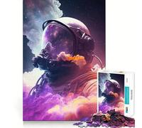 Puzzle da 1000 pezzi con astronauta e nebulosa per adulti, ideale per migliorare la memoria, per momenti di relax e per un assemblaggio rilassante (50x75cm) Regalo di alta qualità