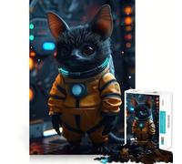 Puzzle da 1000 pezzi con astronauta e pipistrello in tuta spaziale per adulti e ragazzi, giocattolo rilassante e di alta qualità, regalo perfetto 50x75cm