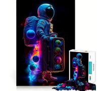 Puzzle da 1000 pezzi con astronauta e valigia dei pianeti,taglio preciso,gioco stimolante per la mente,divertimento per il tempo libero,decorazione natalizia,regalo (50x75cm)