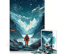 Puzzle da 1000 pezzi con astronauta in tuta spaziale,decorazione elegante,gioco di abilità mentale,momento di relax,decorazione natalizia da parete (50x75cm)