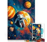 Puzzle da 1000 pezzi con astronauta nello spazio,taglio senza soluzione di continuità,gioco creativo,giocattolo,gioco casual,Natale,tempo libero,arte (50x75cm)