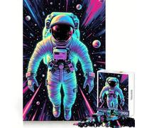 Puzzle da 1000 pezzi con astronauta psichedelico nello spazio per ragazzi, stimola la memoria, rilassante e divertente, con bordi precisi, un regalo pensato con cura 38x26cm