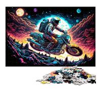 Puzzle da 1000 pezzi con astronauta, puzzle in cartone, relax e sfida, decorazione colorata per la casa, amici, 26X38CM/10,23x14,96 pollici.