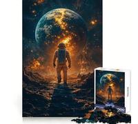 Puzzle da 1000 pezzi con astronauta rivolto verso la Terra,ideale per ragazzi,per allenare la capacità di ragionamento,un'attività rilassante,con bordi di alta qualità e un'elegante idea regalo