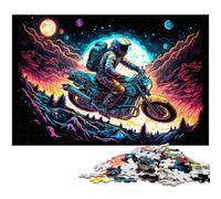 Puzzle da 1000 pezzi con astronauta, rompicapo stimolante per adolescenti, gioco interattivo divertente per famiglie, 50x75CM/19,68x29,52 pollici
