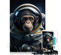 Puzzle da 1000 pezzi con astronauta,scimmia spaziale,decorazione a incastro,gioco per la mente,regalo,gioco rilassante,regalo di compleanno (38x52cm)
