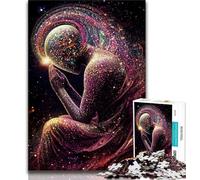 Puzzle da 1000 pezzi con astronauta seduto sulla luna, regalo per adulti, difficile da completare ma divertente e umoristico, regalo di compleanno, regali, arte murale (38x26cm)