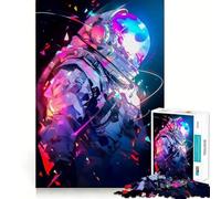 Puzzle da 1000 pezzi con astronauta,spazio e nebulosa,incastro preciso,gioco di logica e pensiero,ideale per rilassarsi,regalo di Natale (38x26cm)