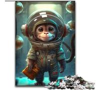 Puzzle da 1000 pezzi con astronauta, spazio, scimmia, scimmia, puzzle impossibili per adulti, dimensioni 26x38cm, regalo per uomini e donne, per tutti i giorni e per occasioni speciali.