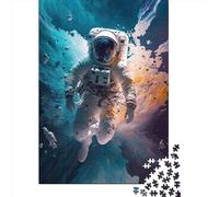Puzzle da 1000 pezzi con astronauti da sciogliere per adulti, puzzle di carta, gioco educativo per bambini come regalo di Natale, 38x26 cm/1000 pezzi