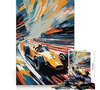 Puzzle da 1000 pezzi con auto da corsa vintage per ragazzi, ideale per allenare la memoria, per una fuga rilassante, con taglio perfetto e perfetto come regalo invernale (38x52cm)
