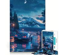 Puzzle da 1000 pezzi con auto sportiva e cielo stellato per adolescenti, gioco intelligente per momenti di condivisione, immagine da assemblare, opera d'arte 50x75cm
