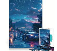 Puzzle da 1000 pezzi con auto sportiva e cielo stellato per adulti, gioco di logica e rompicapo, antistress, taglio preciso, 38x26cm