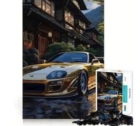 Puzzle da 1000 pezzi con auto sportiva e cielo stellato per ragazzi, giocattolo intelligente per il tempo libero, taglio preciso, regalo stagionale 38x52cm