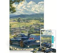 Puzzle da 1000 pezzi con auto sportiva e cielo stellato per ragazzi, un rompicapo rilassante e divertente, un regalo perfetto 38x26cm