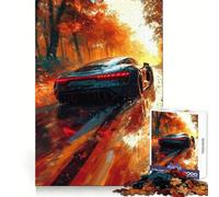 Puzzle da 1000 pezzi con auto sportiva moderna nera per ragazzi, stimolante per il pensiero creativo e la consapevolezza, ideale per evadere dalla realtà, con incastri precisi e unici (50x75cm)