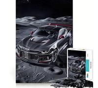 Puzzle da 1000 pezzi con auto sportiva nera su Marte,pezzi a incastro preciso,giocattolo creativo e divertente,momento di relax,regalo di compleanno 50x75cm