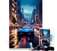 Puzzle da 1000 pezzi con auto sportiva per adulti, gioco intelligente antistress, assemblaggio a sorpresa di Natale 50x75cm