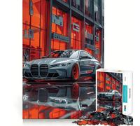 Puzzle da 1000 pezzi con auto sportiva per adulti, gioco intelligente antistress, assemblaggio a sorpresa di Natale 38x52cm