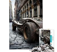 Puzzle da 1000 pezzi con auto steampunk in città Gioco rilassante giocattolo avvincente per coltivare la pazienza Ottimo regalo e giocattolo adatto alle coppie (dimensioni 75x50cm)