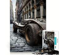 Puzzle da 1000 pezzi con auto steampunk in città per adolescenti, gioco di logica, antistress, taglio preciso, regalo artistico 38x52cm