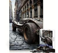 Puzzle da 1000 pezzi con auto steampunk in città per adulti e ragazzi, ideale per migliorare la memoria, per un relax leggero e piacevole, con tagli netti e un regalo delizioso 50x75cm