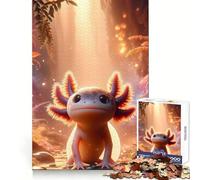 Puzzle da 1000 pezzi con axolotl e salamandra, ideale per adulti, stimola l'agilità cerebrale, è un regalo di Natale divertente e sicuro (38x26cm)