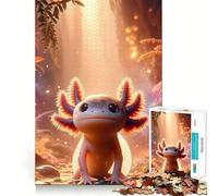 Puzzle da 1000 pezzi con axolotl e salamandra,tema natura,gioco di assemblaggio,stimolante per la mente,rilassante,ideale come regalo di compleanno (38x26cm)