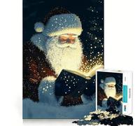 Puzzle da 1000 pezzi con Babbo Natale che legge un libro magico ideale per adulti Un gioco di puzzle per la casa perfetto per divertirsi e creare desideri con un taglio preciso Regalo