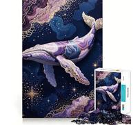 Puzzle da 1000 pezzi con balena celeste,gioco di squadra perfetto,attività per la mente,divertente e rilassante,regalo di Natale (38x52cm)