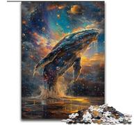 Puzzle da 1000 pezzi con balena che salta, in cartone, regalo per stimolare la mente, attività educativa per adolescenti, 1000 pezzi(26x38cm)
