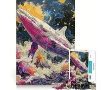 Puzzle da 1000 pezzi con balena e oceano,ideale per adulti Gioco di divertimento mentale con tecnologia di taglio laser avanzata Sfida divertente per ingannare il tempo (50x75cm)