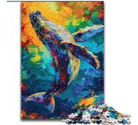 Puzzle da 1000 pezzi con balena megattera, puzzle impegnativi 26X38cm, regalo perfetto per la festa della mamma, compleanni, Natale